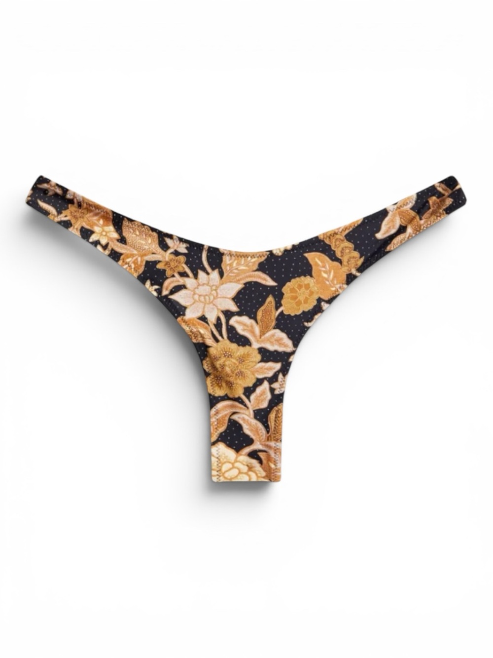 Tigerlily Soraya Niki Low-rise Bikini Briefs in ebony floral NWT